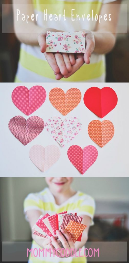 how to fold paper hearts into envelopes